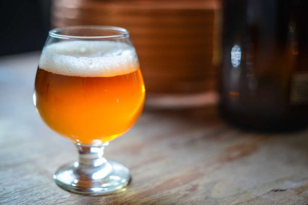 pale ale in stemmed glass