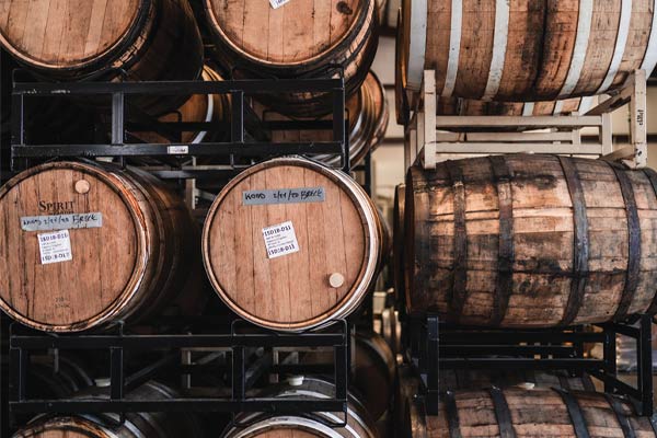 beer barrels for aging