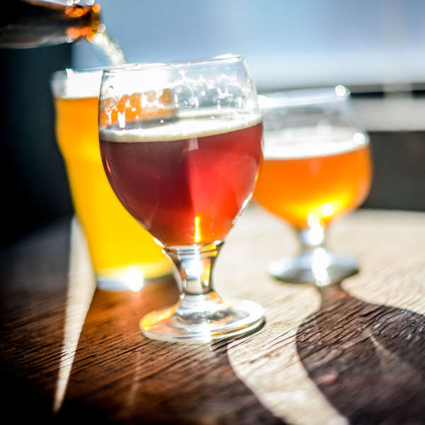 beer being poured