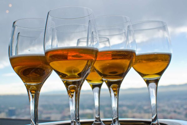 5 beers in tulip glass