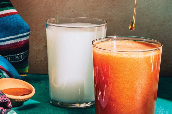 two glass of pulque
