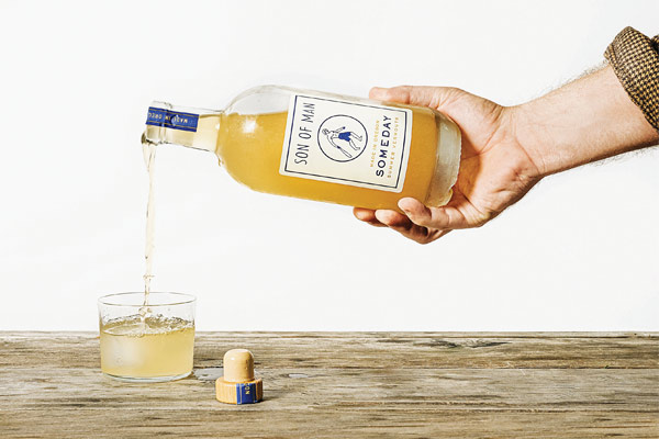 cider being poured into glass