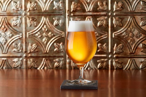 blonde ale in a tulip glass