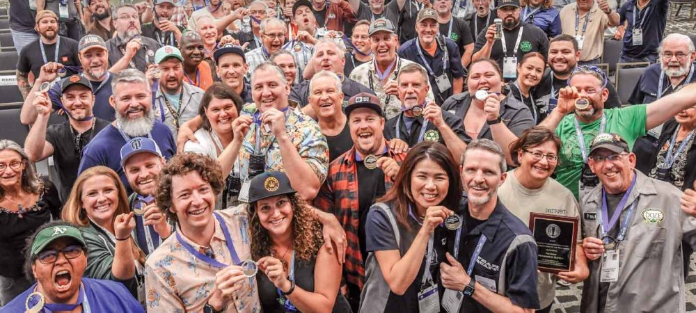 National Homebrew Competition winners with medals