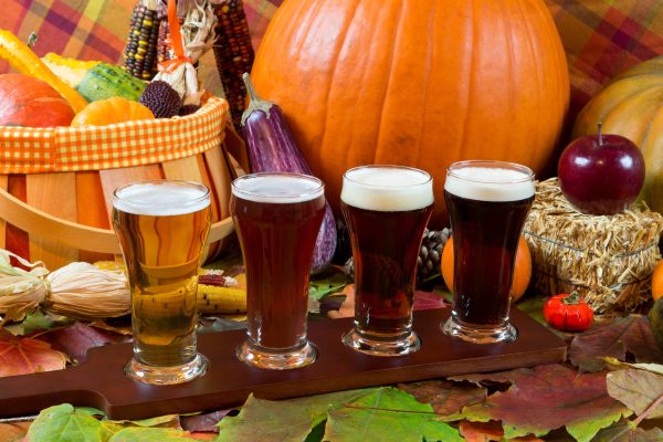 pumpkin beer flight