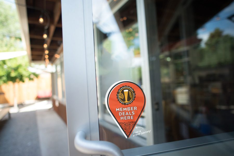 AHA Member Deal decal on door