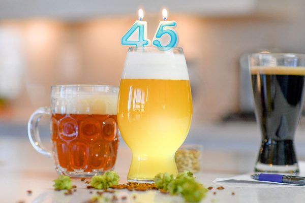 birthday candles in a beer