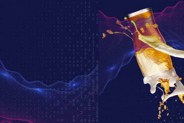 AI-style rendition of a spilling beer