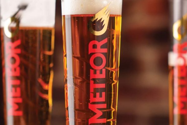 Glasses of pilsner beer